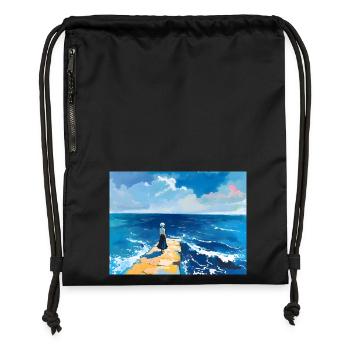 Mama am Strans 10 - Gymsac made from recycled material - black - Front