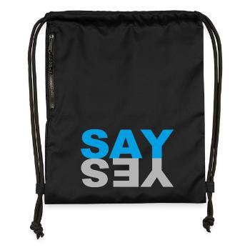 Say Yes - Gymsac made from recycled material - black - Front