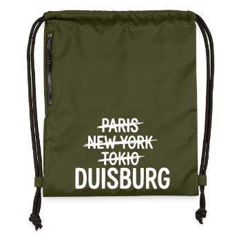 Duisburg, Ruhrpott, Sac de la Ville de la région de la Ruhr, Cap - Sac à cordon en polyester recyclé - military green - Devant