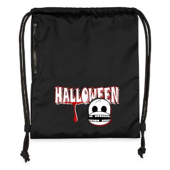 Halloween - Sac à cordon en polyester recyclé - noir - Devant