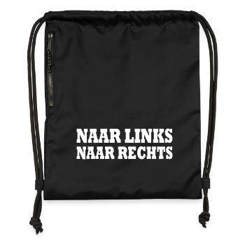 naar links naar rechts - Gymsac made from recycled material - black - Front