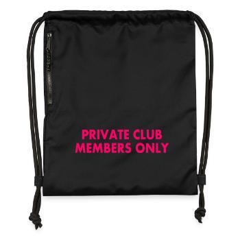 private club members only - Gymsac made from recycled material - black - Front