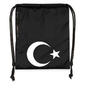 Turquie - Drapeau turc - Sac à cordon en polyester recyclé - military green - Devant