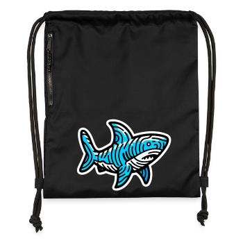 Shark - Gymsac made from recycled material - military green - Front