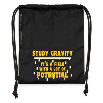 Physique Physicien Physique Étudiant en physique Professeur de physique - Sac à cordon en polyester recyclé - noir - Devant