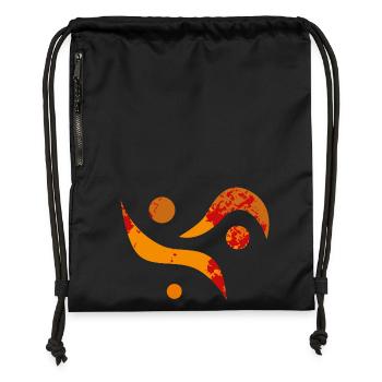Yoga design_35 - Sac à cordon en polyester recyclé - noir - Devant