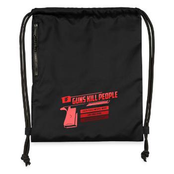 Weapons gun fool I love gun gun gifts - Gymsac made from recycled material - black - Front