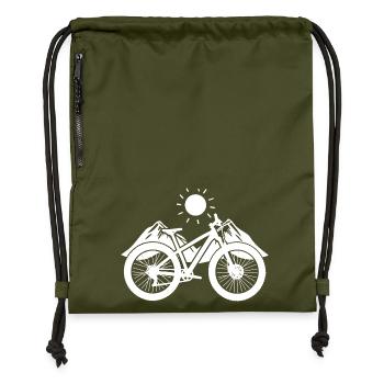 Mountain Bike Graphics - Gymsac made from recycled material - military green - Front