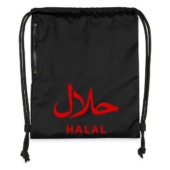 Halal - Turnbeutel aus Recycling-Material - Schwarz - Vorne