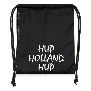 Hup holland hup - Turnbeutel aus Recycling-Material - Schwarz - Vorne