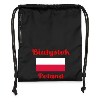 Białystok Polen - Stilvolle Drucke - Turnbeutel aus Recycling-Material - Schwarz - Vorne