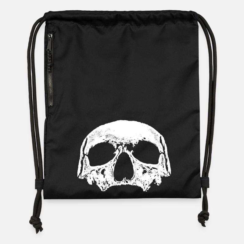 Crâne - Sac à cordon en polyester recyclé - noir
