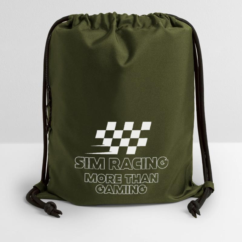 Drapeau de simulation de course : plus que le jeu vidéo Sac à cordon en polyester recyclé