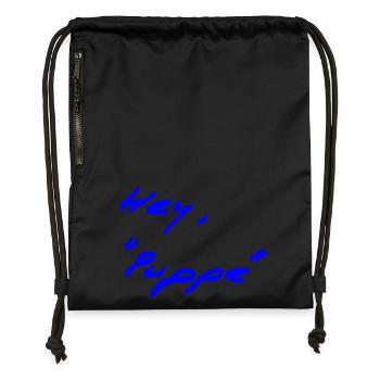 Greeting - different - Gymsac made from recycled material - black - Front