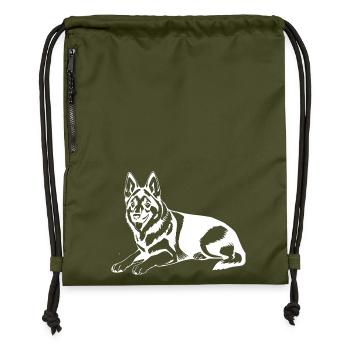 Sheepdog - Gymsac made from recycled material - military green - Front