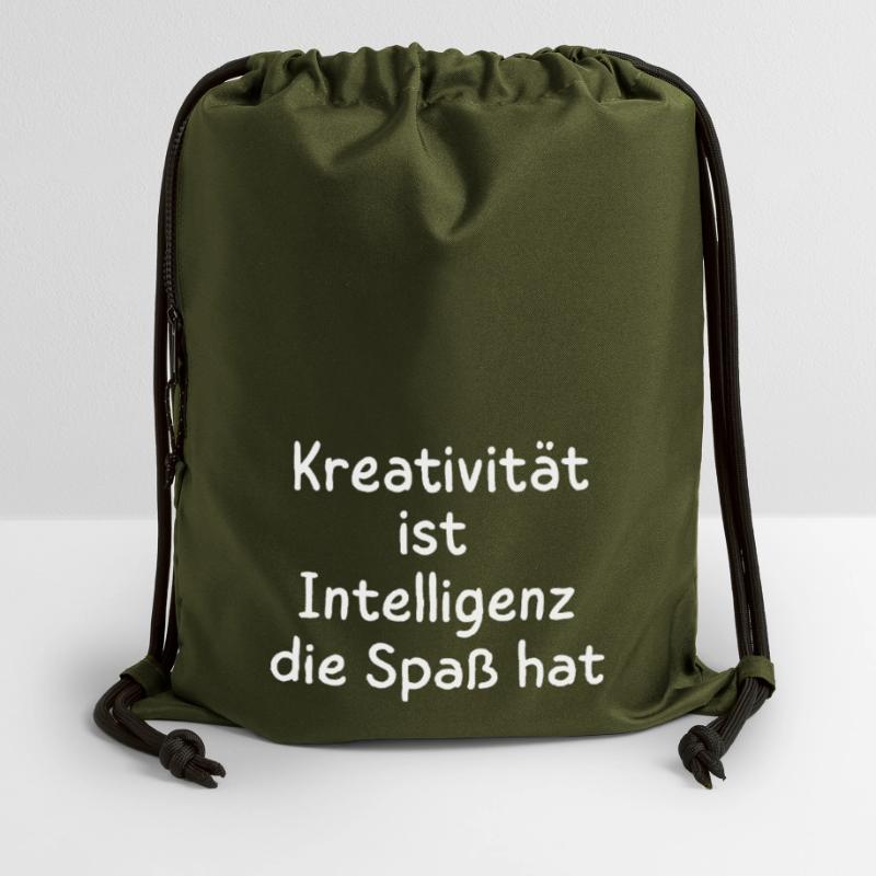 La créativité est une intelligence qui s’amuse Déclaration Sac à cordon en polyester recyclé