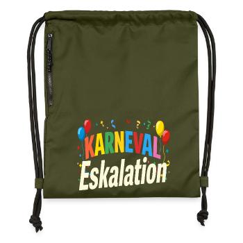 Carnival Escalation - Gymsac made from recycled material - military green - Front