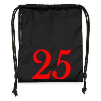 25. 25 JAHRE. 25. JUBILÄUM. 25 JAHRESJUBILÄUM. - Turnbeutel aus Recycling-Material - Schwarz - Vorne
