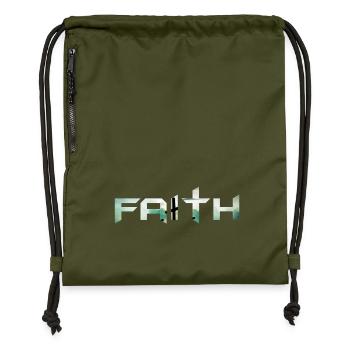 Faith - Gymsac made from recycled material - military green - Front