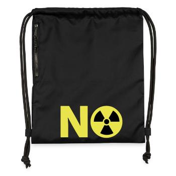 Nuclear Power No Thanks - Gymsac made from recycled material - black - Front