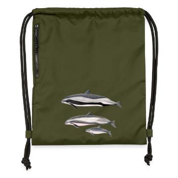 Fraser dolphin - Fraser's dolphin - Dauphin - Gymsac made from recycled material - military green - Front