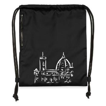 FLORENCE - Sac à cordon en polyester recyclé - noir - Devant