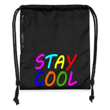 Stay cool - Gymsac made from recycled material - black - Front
