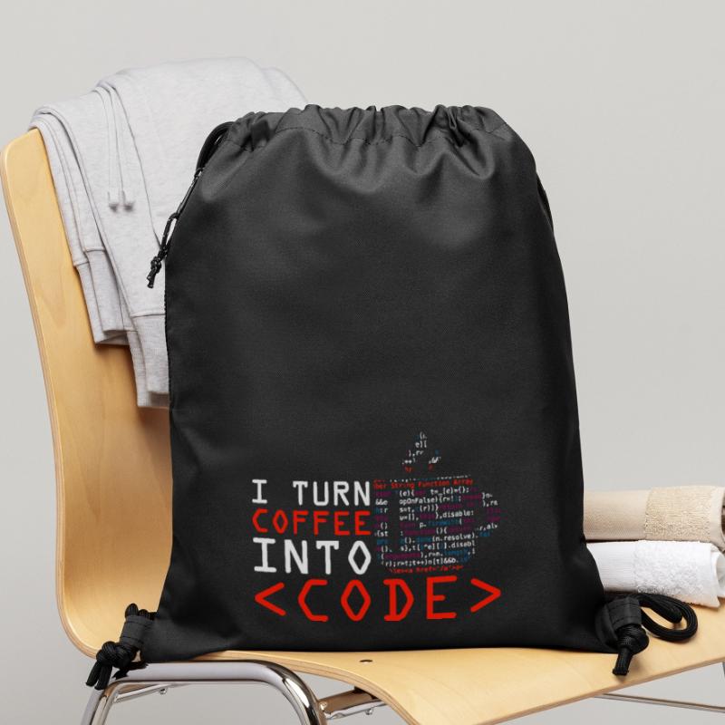 Programmers generate code from coffee Gymsac made from recycled material