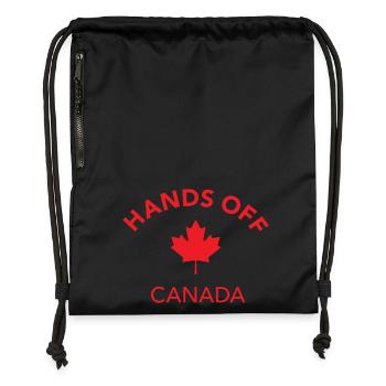 HANDS OFF CANADA - Gymsac made from recycled material - black - Front