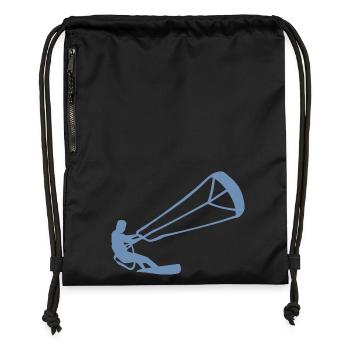 Kitesurfer Silhouette Kiteboarding Adrenaline Sport - Gymsac made from recycled material - black - Front