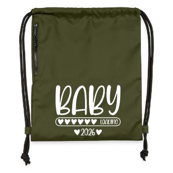 Baby 2026 loading - Gymsac made from recycled material - military green - Front
