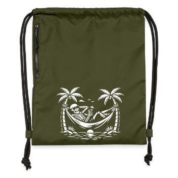 Paradis du Hamac Squelette - Sac à cordon en polyester recyclé - military green - Devant