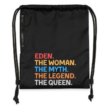 Eden The Woman The Myth The Legend The Queen - Gymsac made from recycled material - black - Front
