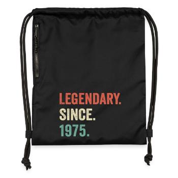 legendary since 1975 - Gymsac made from recycled material - black - Front