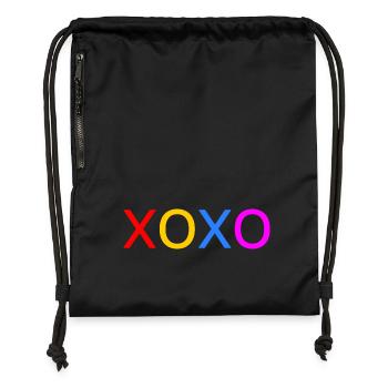 Xoxo - Sac à cordon en polyester recyclé - noir - Devant