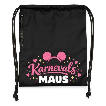 KarnevalsMaus Outfit Karneval Party Fastnacht  - Turnbeutel aus Recycling-Material - Schwarz - Vorne
