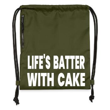 Cake - Gymsac made from recycled material - military green - Front