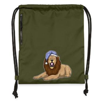 Leo Sleep Nightcap - Sac à cordon en polyester recyclé - military green - Devant