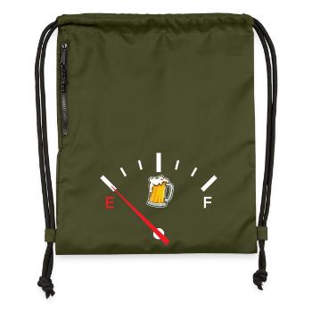 Fun Fuel for Beer Bier Lustiges Design - Turnbeutel aus Recycling-Material - military Green - Vorne