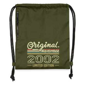 November 2002 - November 2002 Birthday Gift - Gymsac made from recycled material - military green - Front