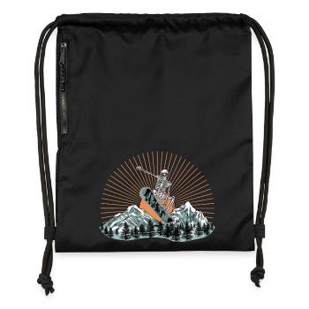 Kallio Surf Skeleton Design - Gymsac made from recycled material - black - Front