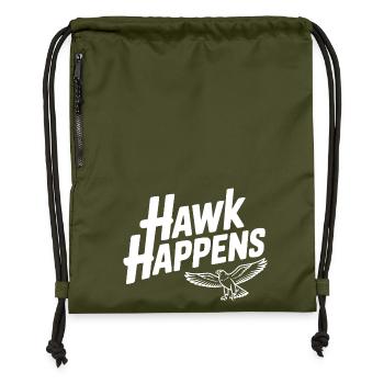 Hawk Happens - Gymsac made from recycled material - military green - Front