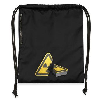 Atomausstieg! Nuclear power, no thank you! - Gymsac made from recycled material - black - Front