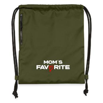 Favorite Moms - Gymsac made from recycled material - military green - Front