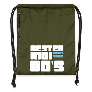 Rester moi avant tout 80's - Sac à cordon en polyester recyclé - military green - Devant