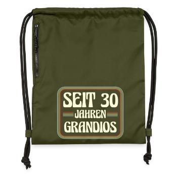30 Years Old Birthday 30th Birthday - Gymsac made from recycled material - military green - Front