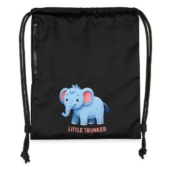 Pink Eared Elephant - Gymsac made from recycled material - black - Front