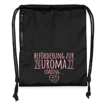 Promotion to great-grandmother 2027 – pregnancy - Gymsac made from recycled material - black - Front