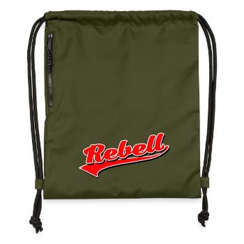 rebel dieb rowdy rebell bandit hustler gang crime - Turnbeutel aus Recycling-Material - military Green - Vorne