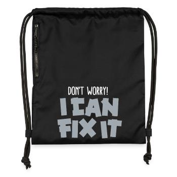 Funny father Duct tape Don't worry! I can fix it - Gymsac made from recycled material - black - Front